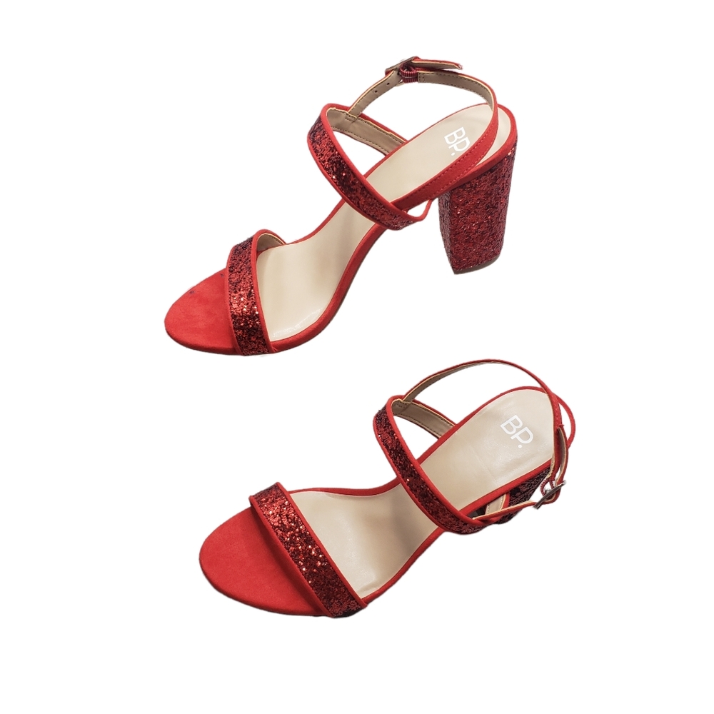 NWB BP Lula Red Goji Glitter Slingback Sandals Size 9M